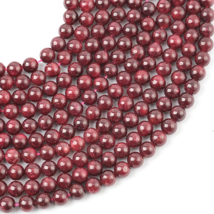 MYK4580-Natural Ruby Polished Round Bead
