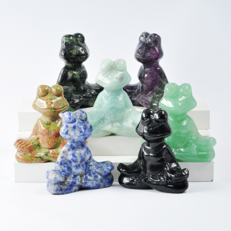 MYK4623-Natural crystal frog ornament