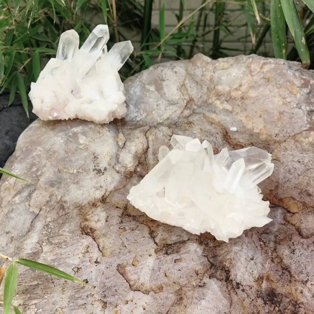 MYK4745-Natural Clear Quartz Cluster Ornament