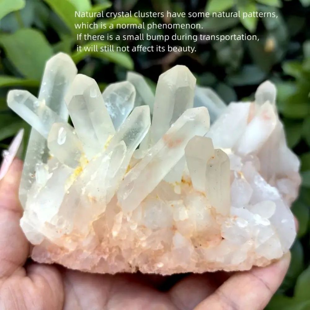 MYK4745-Natural Clear Quartz Cluster Ornament