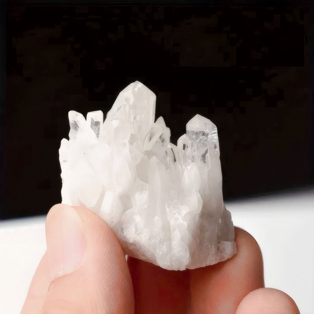 MYK4745-Natural Clear Quartz Cluster Ornament