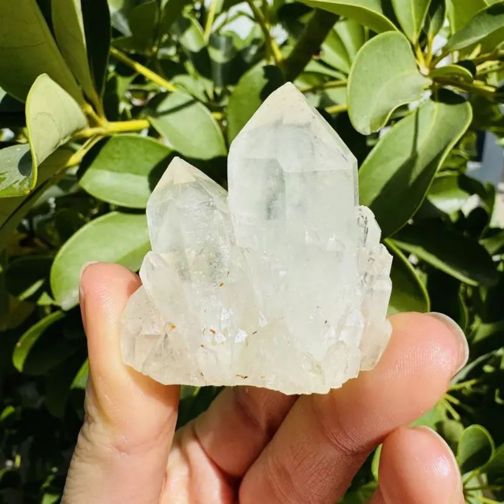 MYK4745-Natural Clear Quartz Cluster Ornament