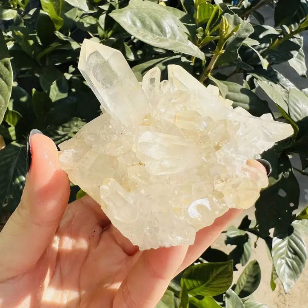 MYK4745-Natural Clear Quartz Cluster Ornament