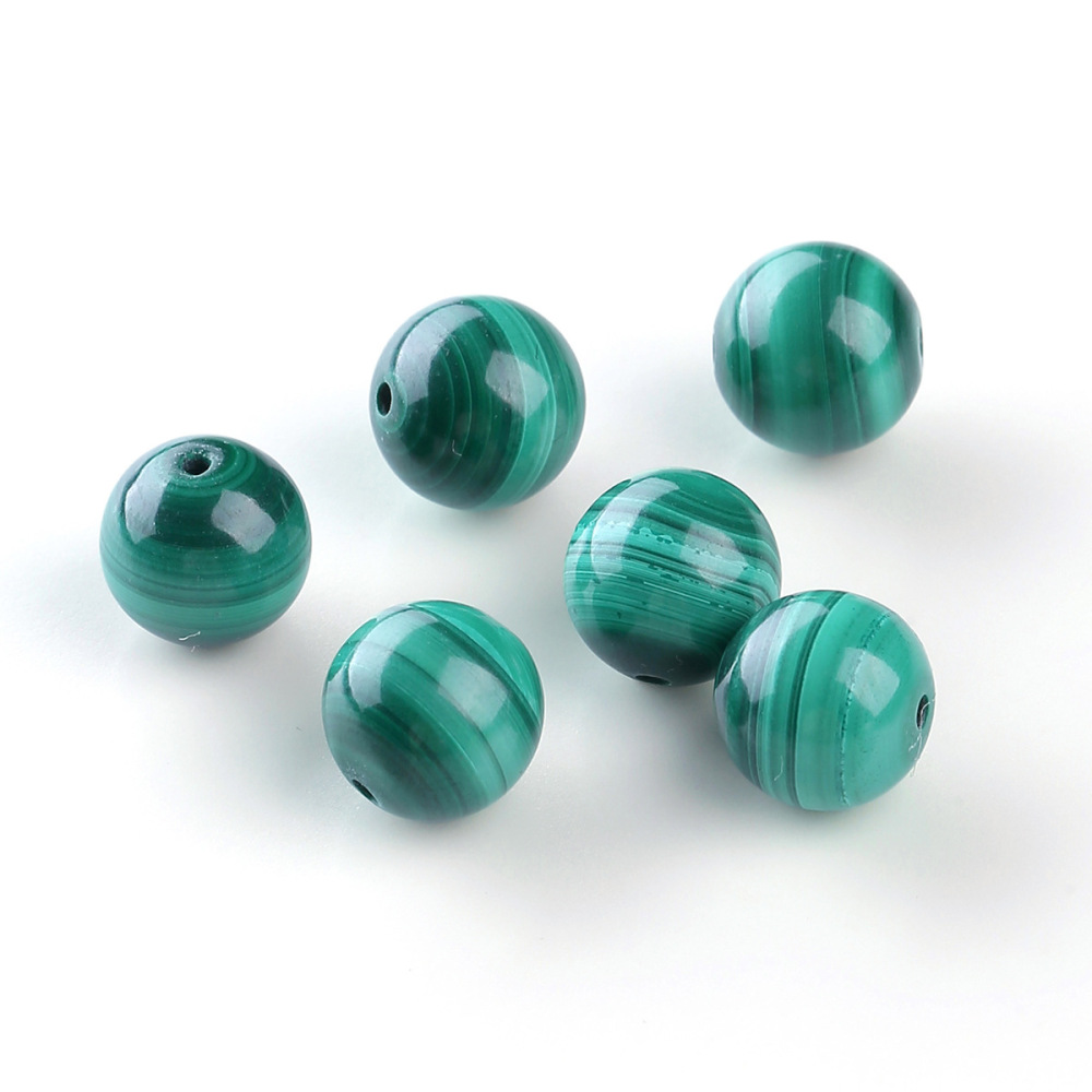 MYK4769-10 Pieces/Bag 5A Natural Malachite Single Bead