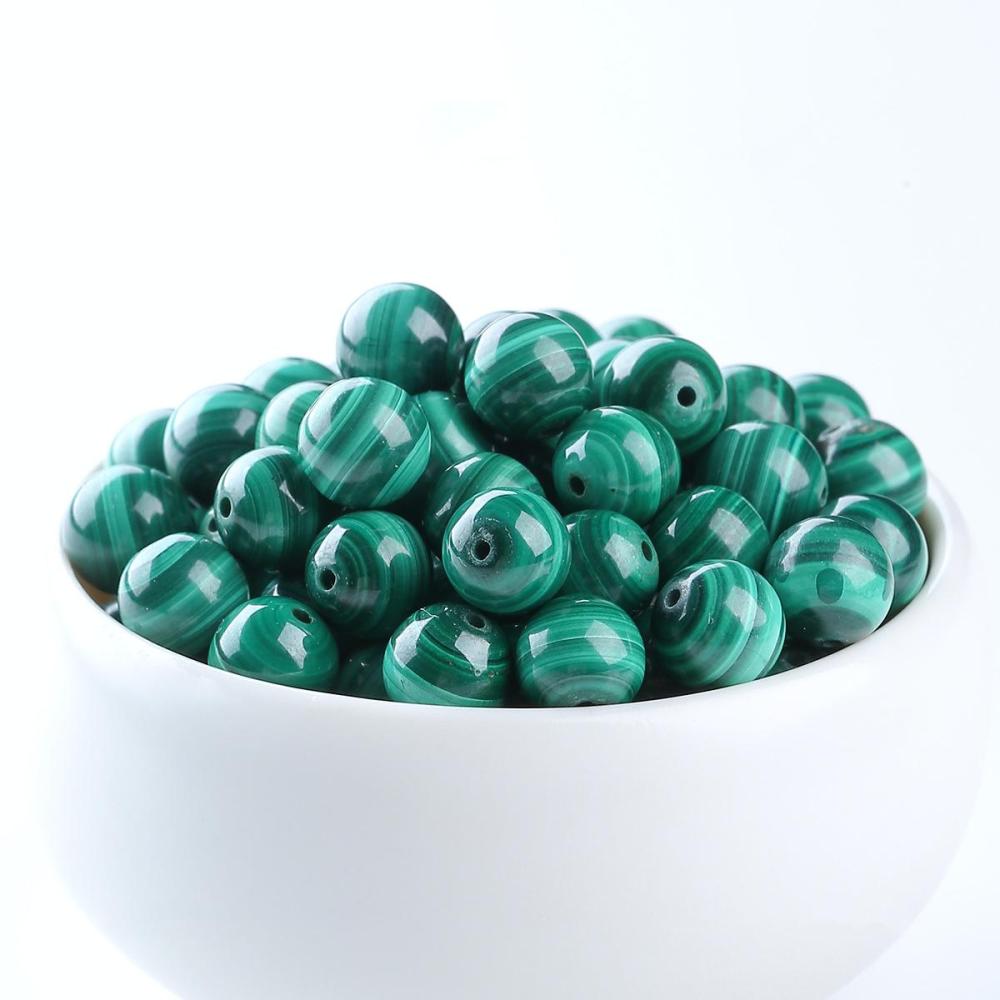 MYK4769-10 Pieces/Bag 5A Natural Malachite Single Bead