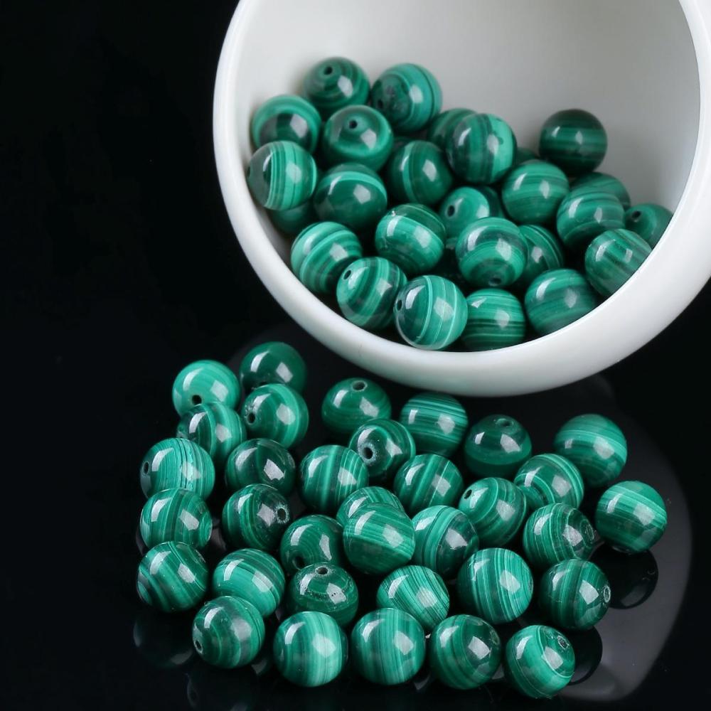 MYK4769-10 Pieces/Bag 5A Natural Malachite Single Bead