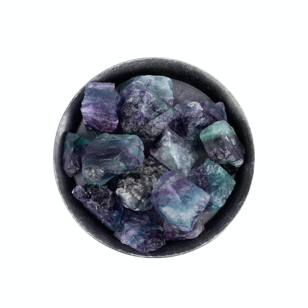MYK4838-Natural Multicolored Fluorite Raw Stone Aroma Diffuser Stone