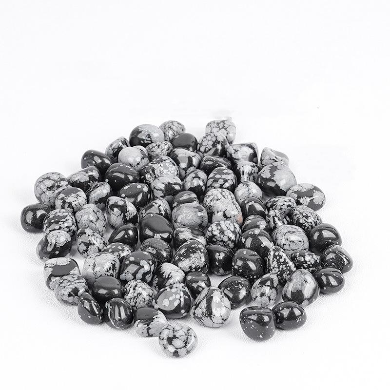 MYK4854-Natural Snowflake Obsidian Polished Stone Roller