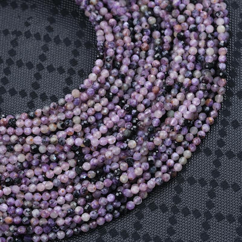 MYK4866-Natural Charoite A/Faceted Beads