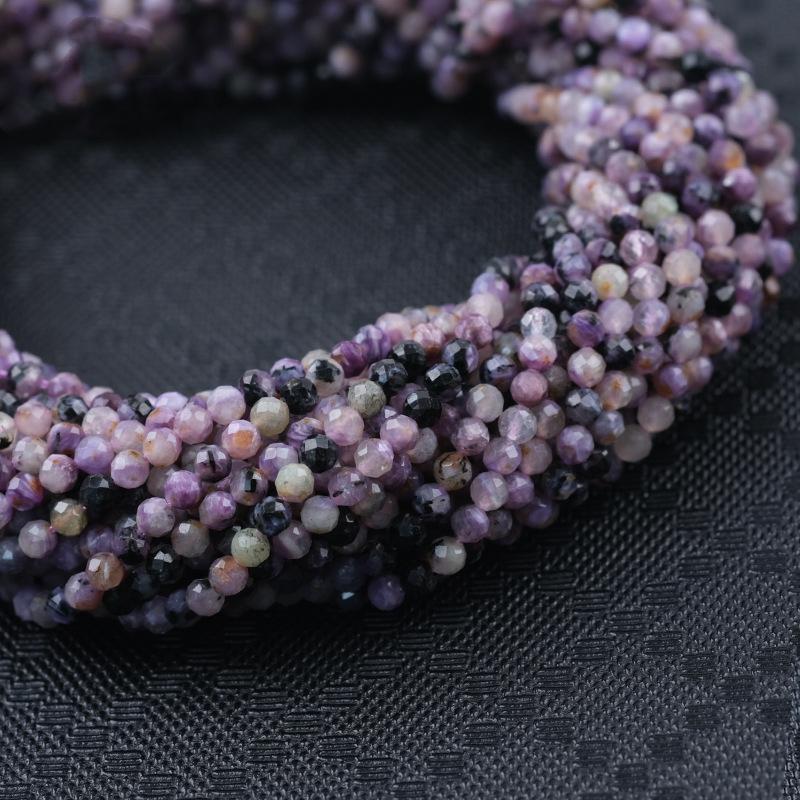 MYK4866-Natural Charoite A/Faceted Beads