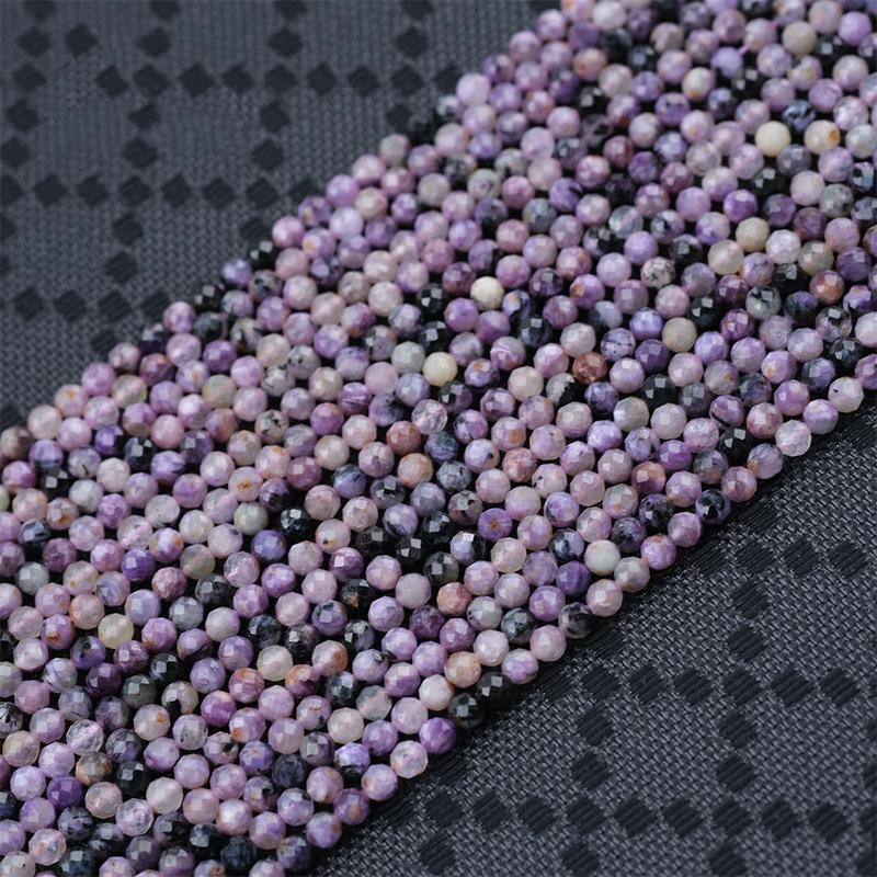 MYK4866-Natural Charoite A/Faceted Beads