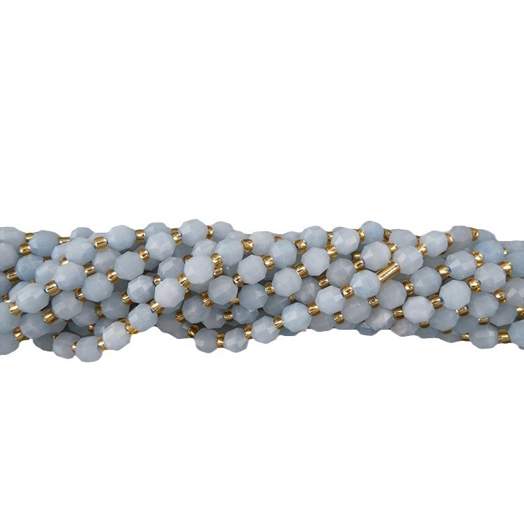 MYK4878-Natural Aquamarine Faceted Beads