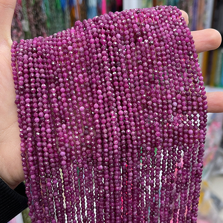 MYK4963-Natural Ruby Faceted Beads