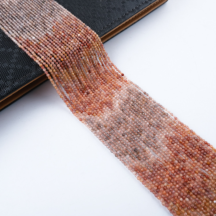 MYK4946-Natural Sunstone Gradient Faceted Beads