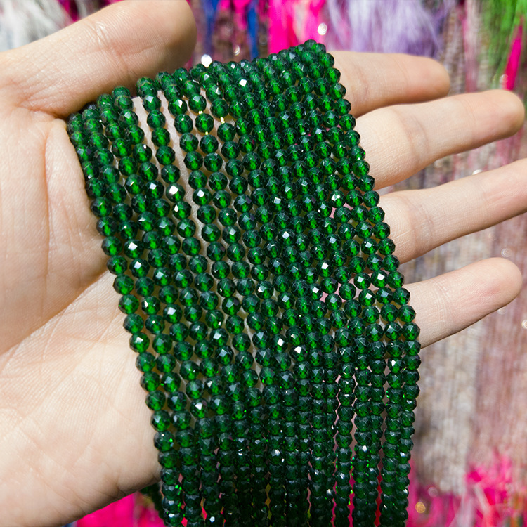 MYK4917-Natural Zircon Green/Zircon Faceted Beads