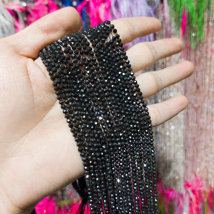 MYK4916-Natural Zircon Black/Zircon Faceted Beads