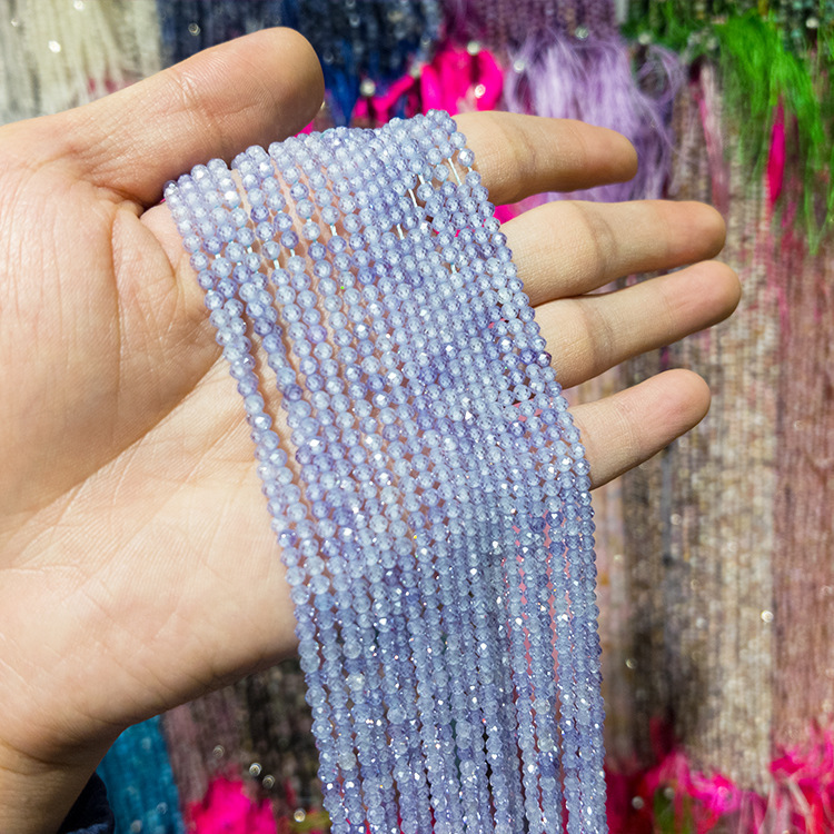 MYK4906-Natural Zircon Light Purple/Zircon Faceted Beads