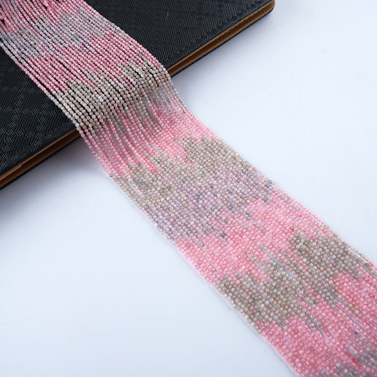 MYK4948-Natural Morganite Gradient Faceted Beads