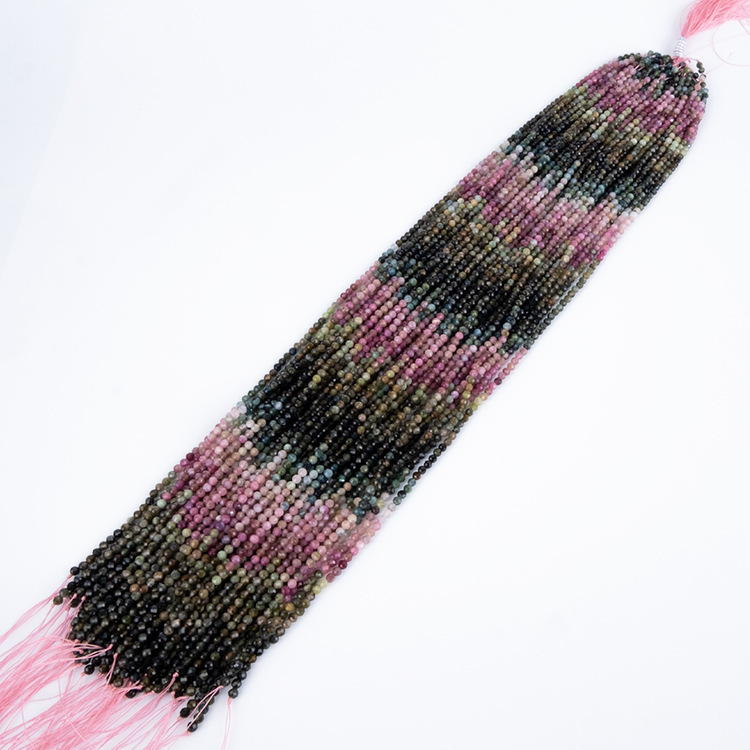 MYK4953-Natural Tourmaline A-Gradient Faceted Beads