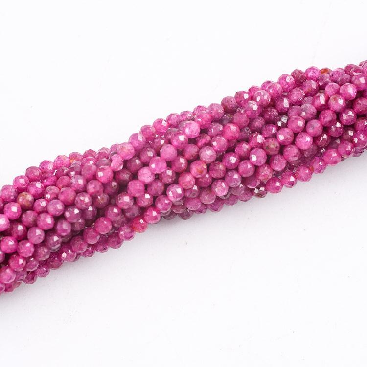 MYK4963-Natural Ruby Faceted Beads