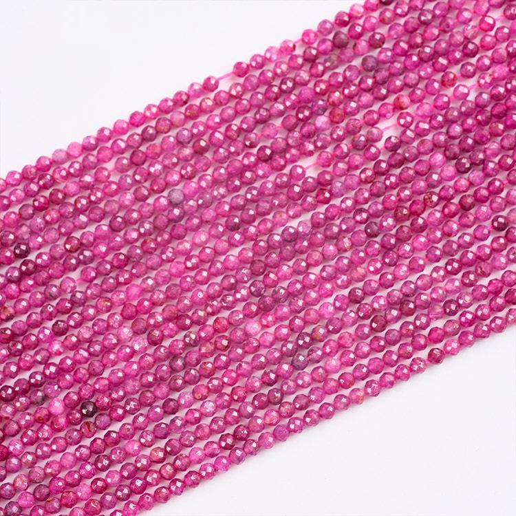 MYK4963-Natural Ruby Faceted Beads