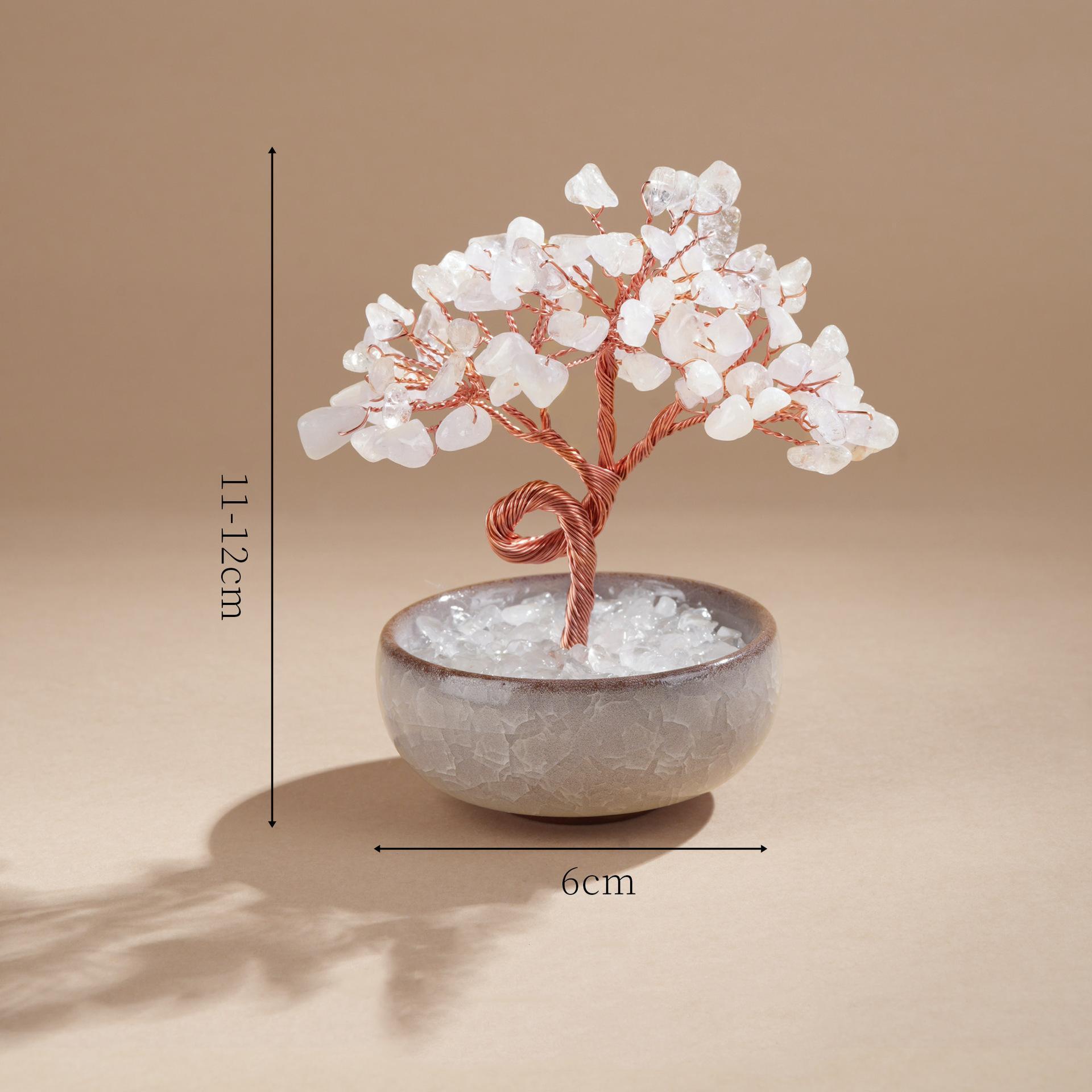MYK5004-Natural crystal chips, money tree crystal ornament