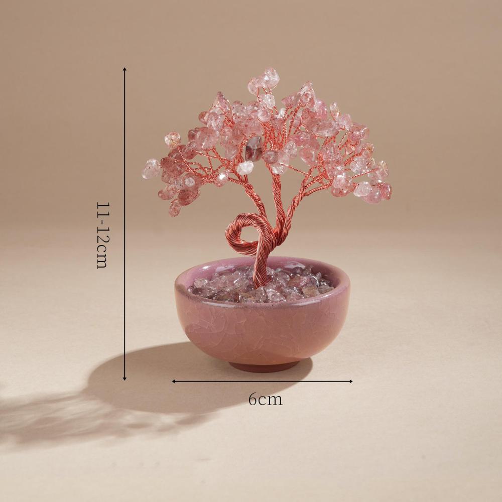 MYK5005-Natural Crystal Pebble Money Tree