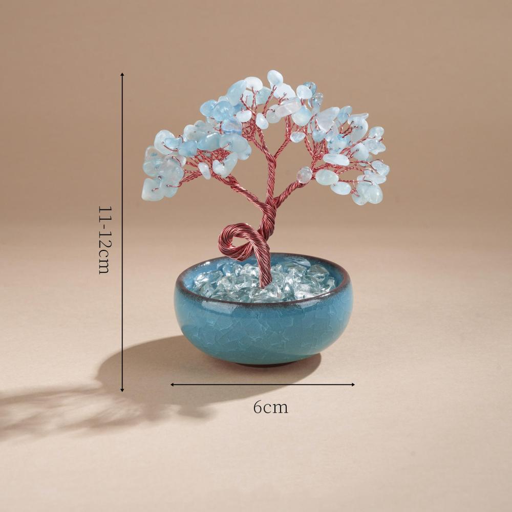 MYK5006-Natural Crystal Pebble Money Tree