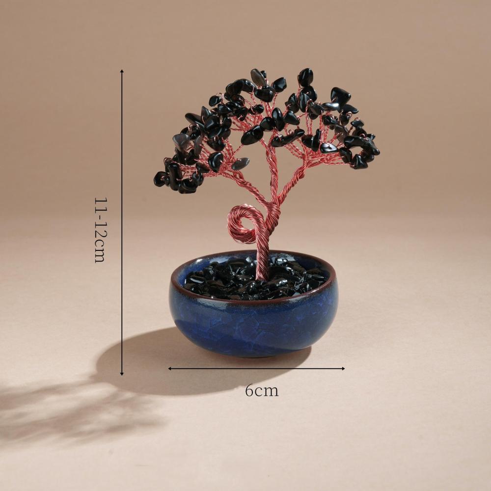 MYK5007-Natural Crystal Pebble Money Tree
