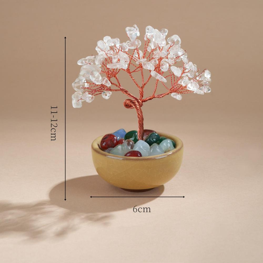 MYK5013-Natural Crystal Pebble Money Tree