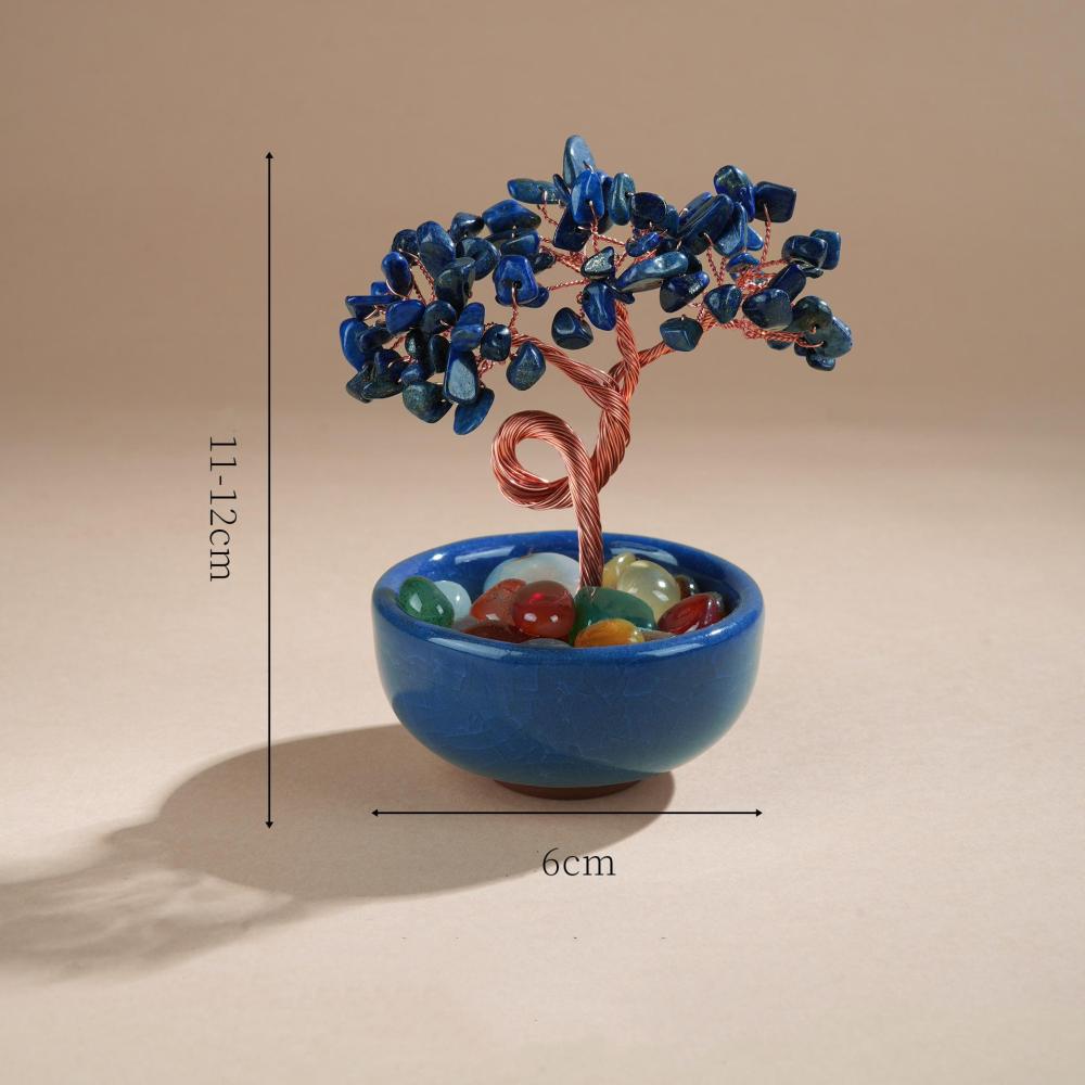 MYK5015-Natural Crystal Pebble Money Tree
