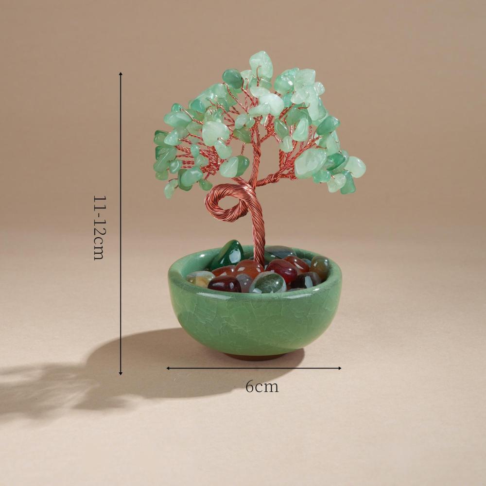MYK5016-Natural Crystal Pebble Money Tree