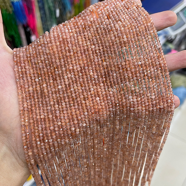 MYK5105-Natural Golden Sun A/Abacus Faceted Beads