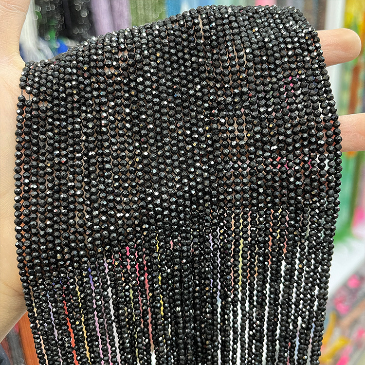 MYK5102-Natural black tourmaline/faceted beads