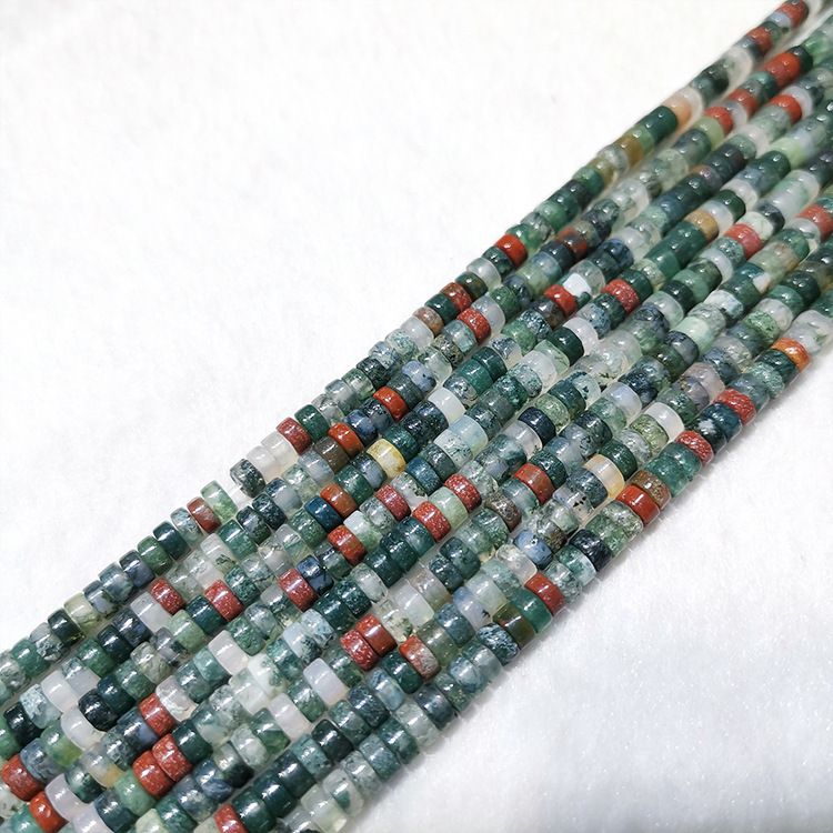 MYK5132-Natural African Bloodstone/Spacer Beads