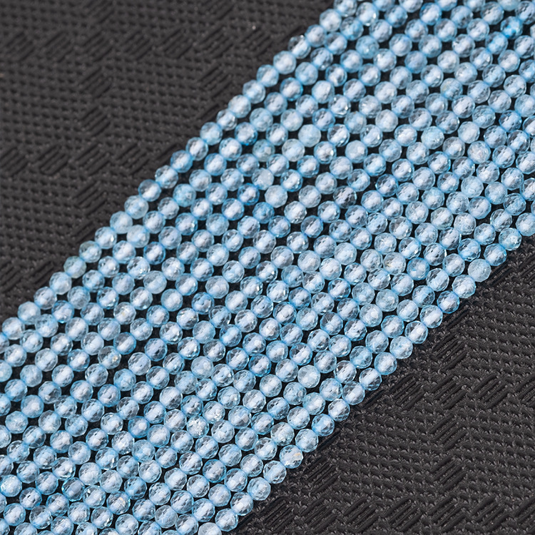 MYK5065-Natural Blue Topaz Faceted Loose Beads