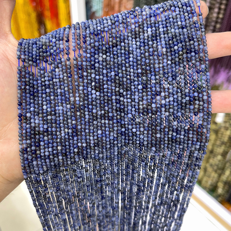 MYK5046-3mm Natural Sodalite A Seed Beads