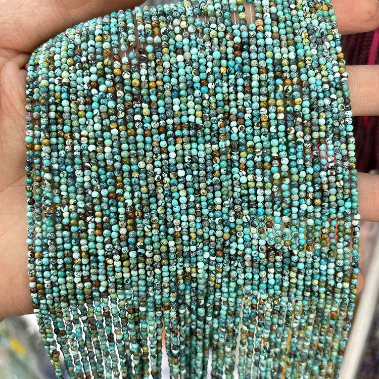 3mm Natural Hubei Turquoise A Bead
