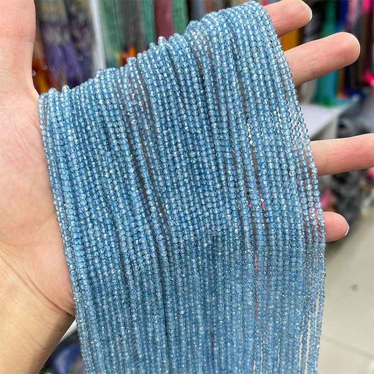 MYK5065-Natural Blue Topaz Faceted Loose Beads