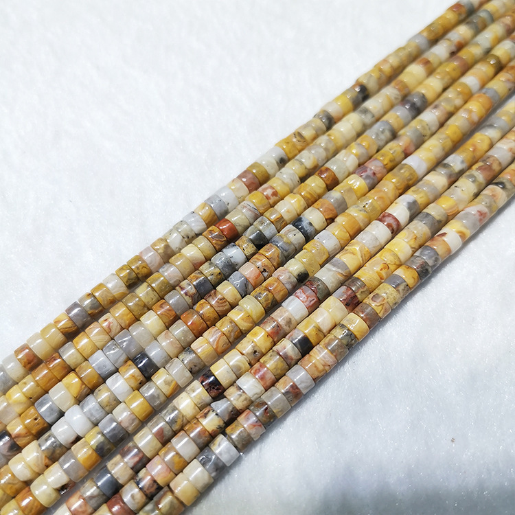 MYK5131-Natural Crazy Agate/Spacer Beads