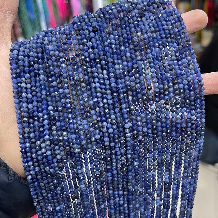 MYK5103-Natural South African Sodalite AAA Faceted Beads