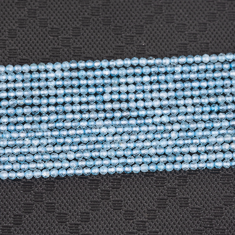 MYK5065-Natural Blue Topaz Faceted Loose Beads
