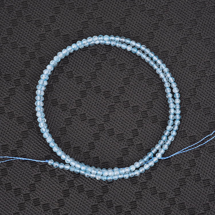 MYK5065-Natural Blue Topaz Faceted Loose Beads