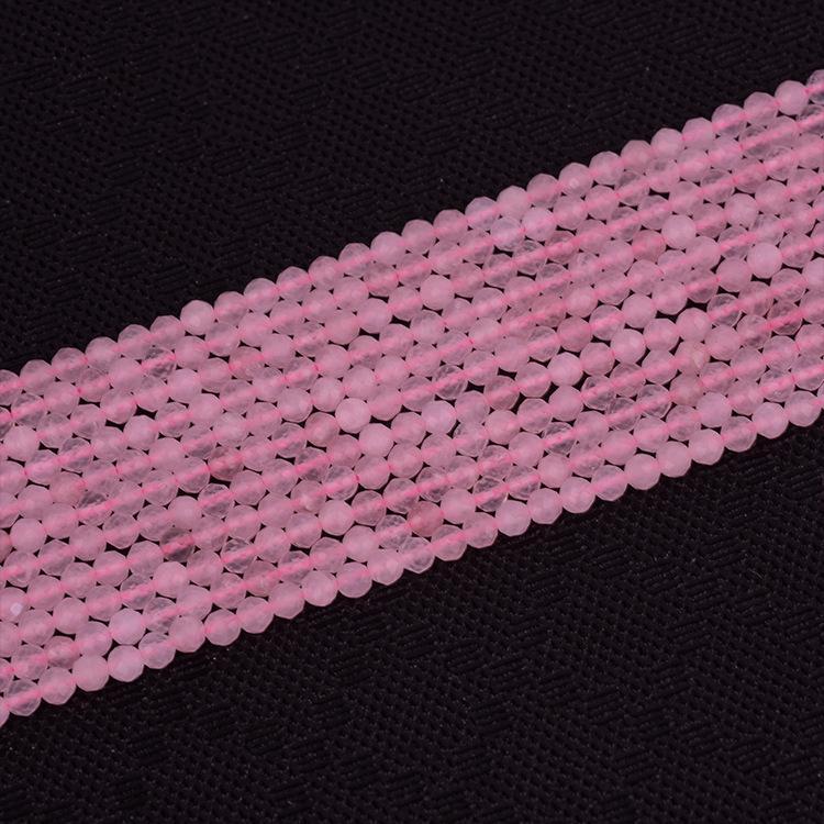 MYK5064-Natural Rose Quartz AA Faceted Beads