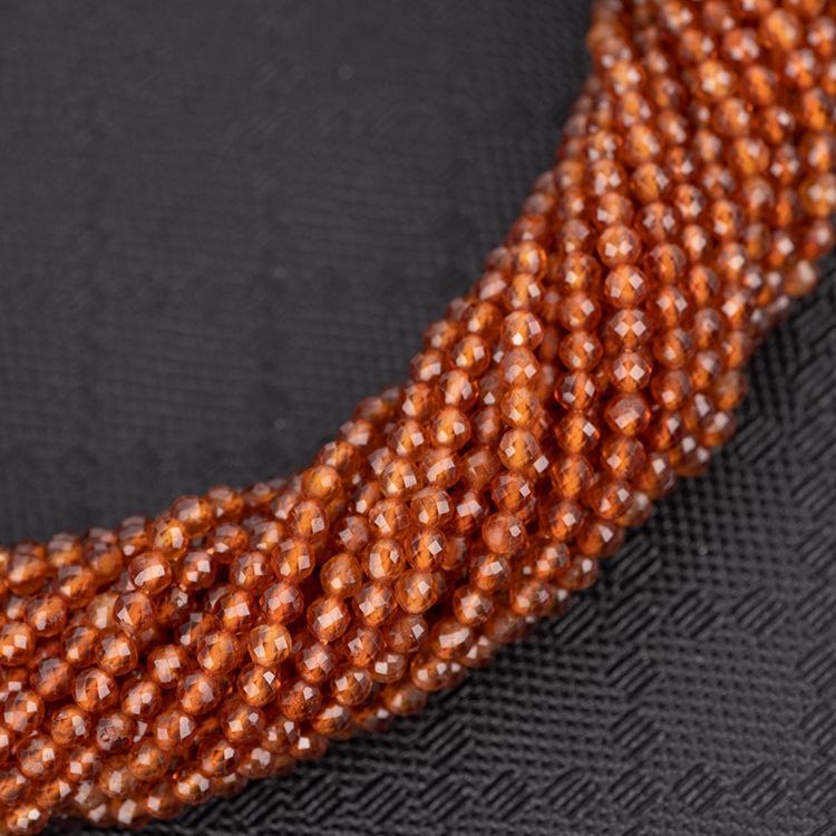 MYK5098-Natural Orange Garnet AAA/Faceted Beads