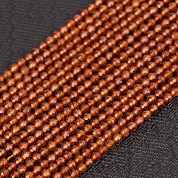 MYK5098-Natural Orange Garnet AAA/Faceted Beads