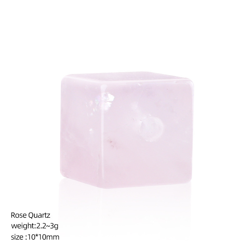 MYK5140-10*10mm Natural crystal cube with large hole bead