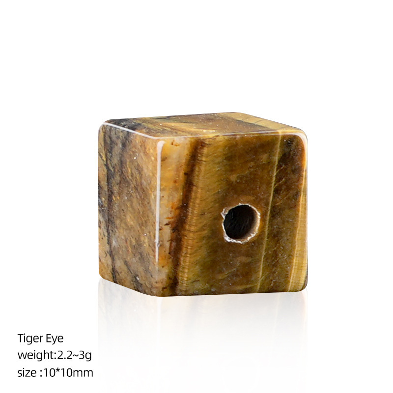 MYK5140-10*10mm Natural crystal cube with large hole bead