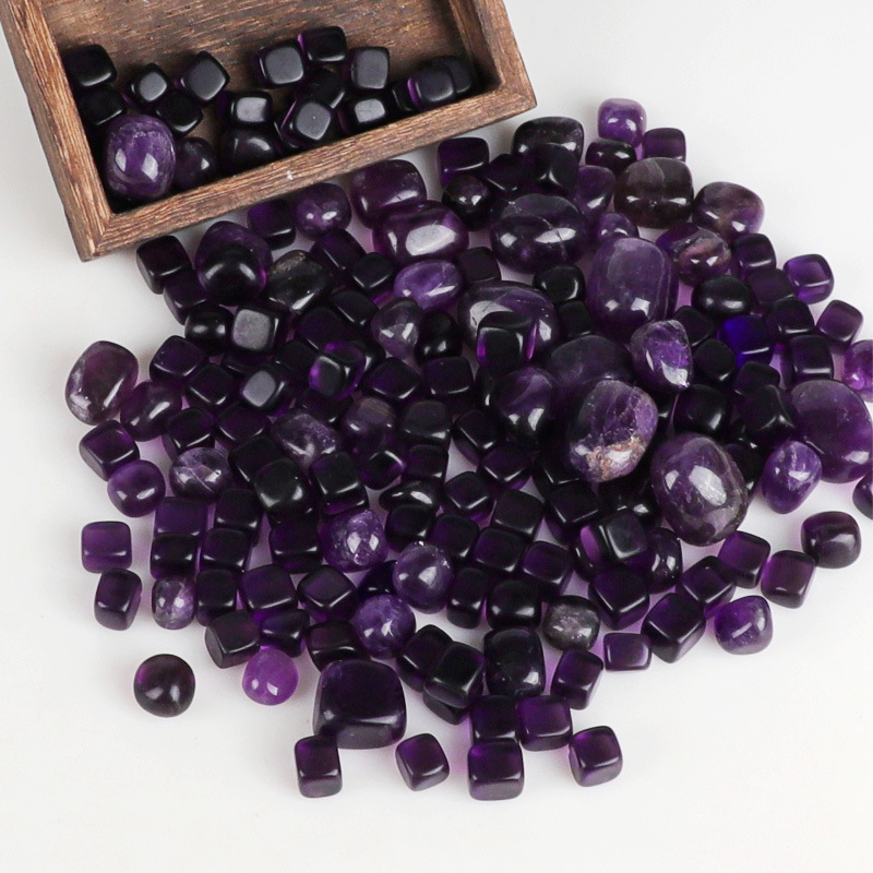 MYK5190-10 Pieces/Bag of natural Uruguayan amethyst polished rolling stones