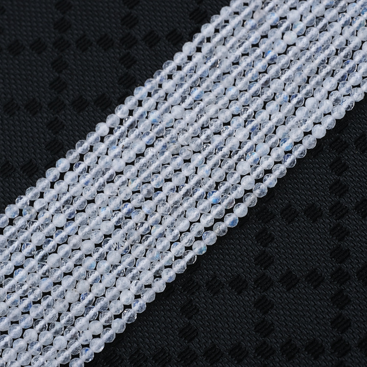 MYK5230-Natural Translucent Blue Moonstone AAA Faceted Beads